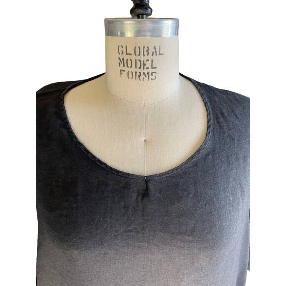 CP Shades Black Oversized 100% Linen Caftan Tunic Dress Size XS X-Small - Picture 2 of 9